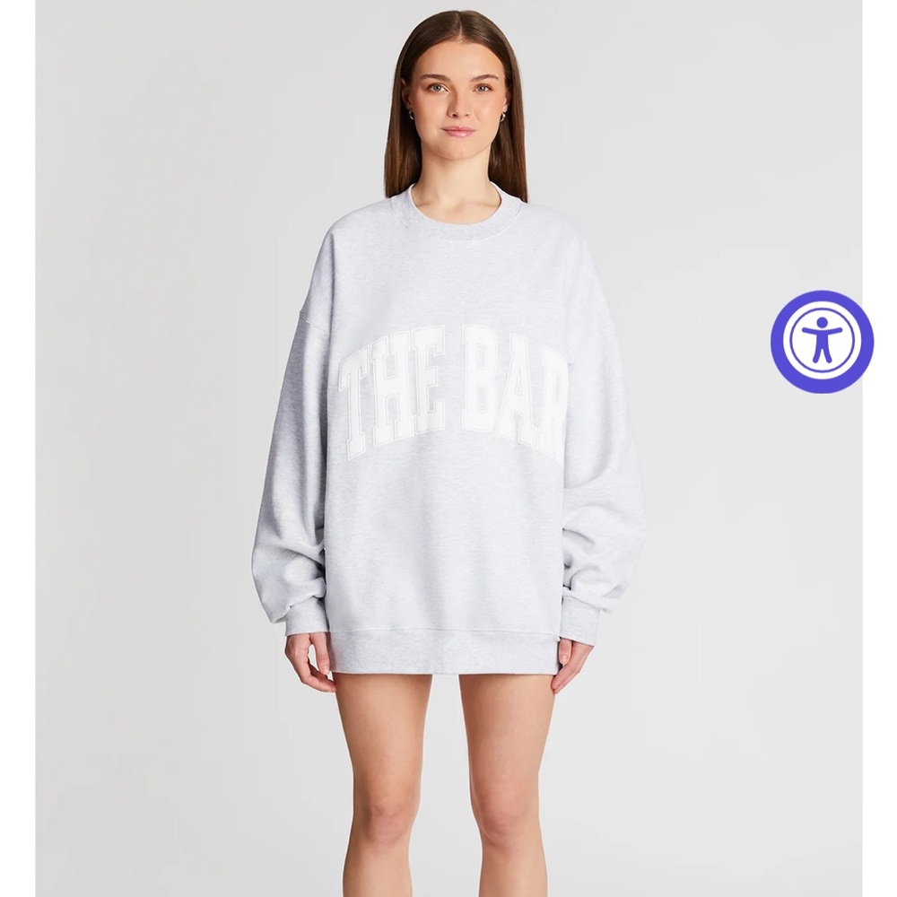 The Bar Varsity sweatshirt Heather grey
